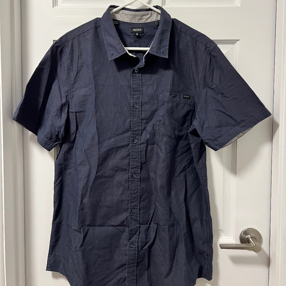 MENS BUTTON UP TSHIRT